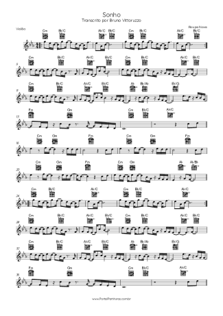 Roupa Nova Sonho score for Acoustic Guitar