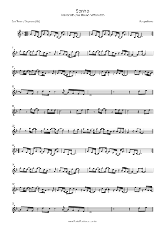 Roupa Nova  score for Tenor Saxophone Soprano (Bb)