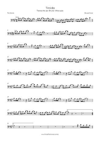 Roupa Nova Tímida score for Trombone