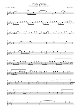 Roy Orbison  score for Alto Saxophone