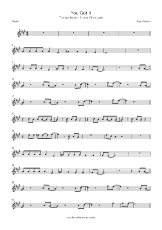 Roy Orbison You Got It score for Flute