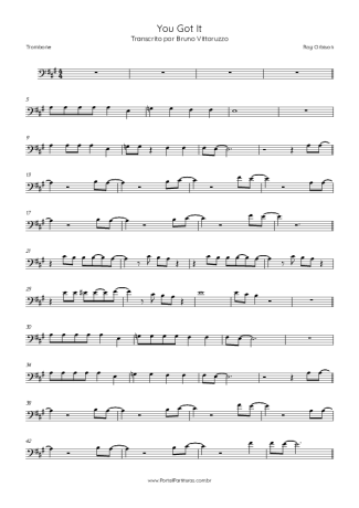 Roy Orbison  score for Trombone