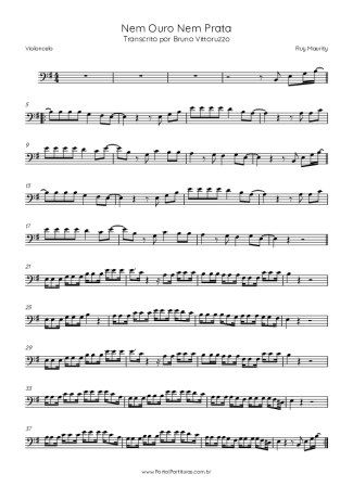 Ruy Maurity Nem Ouro Nem Prata score for Cello