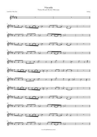 Sandy Morada score for Alto Saxophone