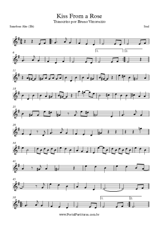 Seal Kiss From A Rose score for Alto Saxophone