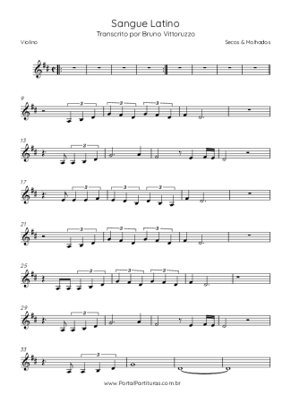 Secos e Molhados Sangue Latino score for Violin