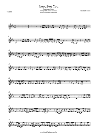 Selena Gomez Good For You score for Violin