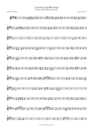 Seph Schlueter Counting My Blessings score for Alto Saxophone
