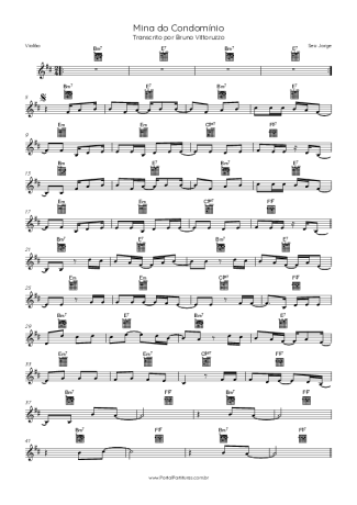 Seu Jorge Mina Do Condomínio score for Acoustic Guitar