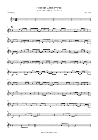 Seu Jorge  score for Clarinet (C)