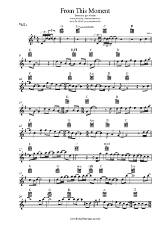 Shania Twain  score for Acoustic Guitar