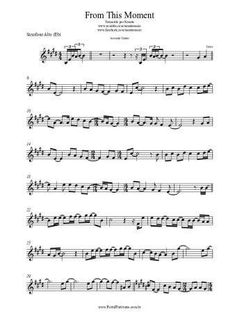 Shania Twain  score for Alto Saxophone