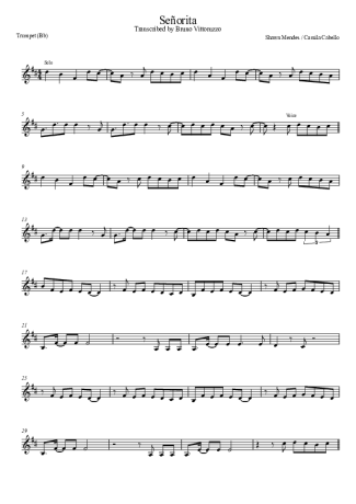 Shawn Mendes and Camila Cabello  score for Trumpet