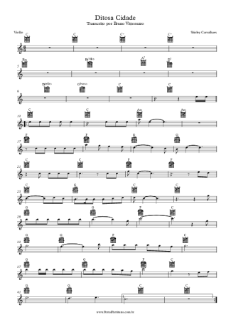 Shirley Carvalhaes Ditosa Cidade score for Acoustic Guitar