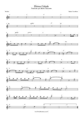 Shirley Carvalhaes Ditosa Cidade score for Keyboard