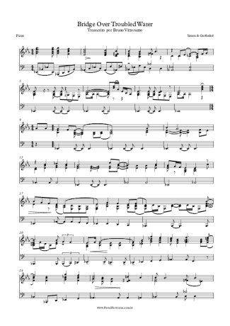 Simon & Garfunkel Bridge Over Troubled score for Piano