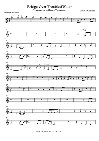 Simon & Garfunkel Bridge Over Troubled Water score for Alto Saxophone