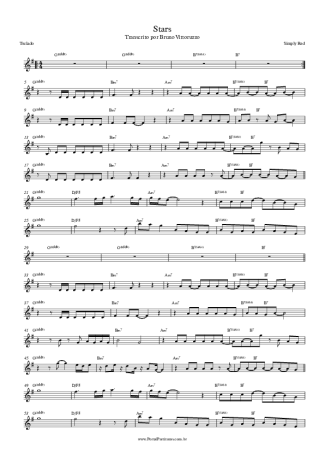 Simply Red Stars score for Keyboard