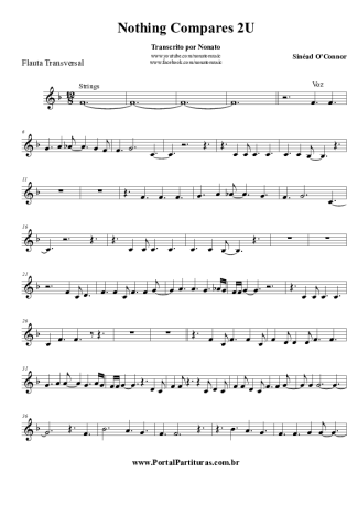 Sinéad O´Connor Nothing Compares 2 U score for Flute