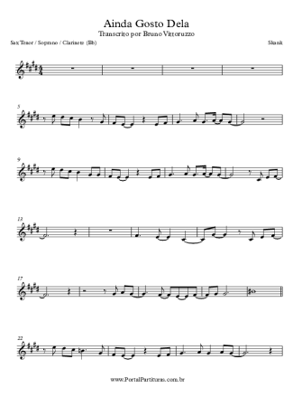 Skank Ainda Gosto Dela score for Clarinet (Bb)