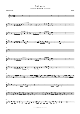 Skank Sutilmente score for Trumpet
