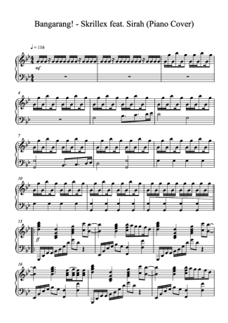 Skrillex Bangarang score for Piano