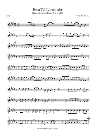 Só Pra Contrariar Essa Tal Liberdade score for Flute