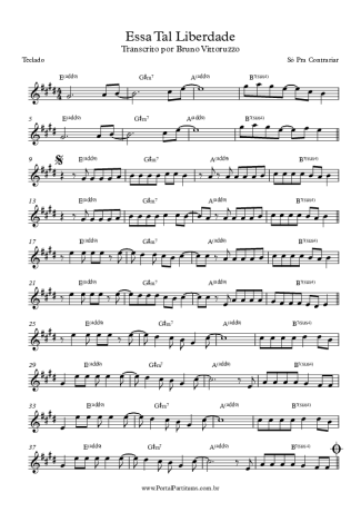 Só Pra Contrariar Essa Tal Liberdade score for Keyboard