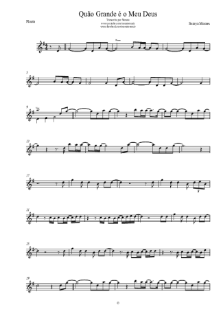 Soraya Moraes Quão Grande é O Meu Deus score for Flute