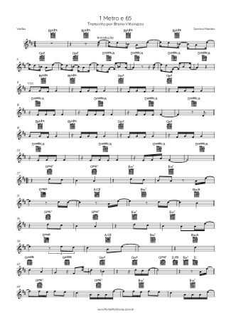 Sorriso Maroto 1 Metro E 65 score for Acoustic Guitar