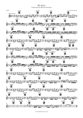Sorriso Maroto 80 Anos score for Acoustic Guitar