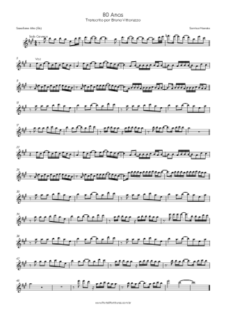 Sorriso Maroto 80 Anos score for Alto Saxophone