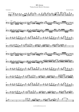 Sorriso Maroto 80 Anos score for Cello