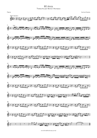 Sorriso Maroto 80 Anos score for Flute