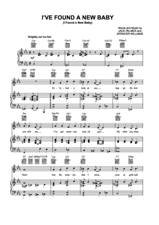 Spencer Williams Ive Found A New Baby score for Piano