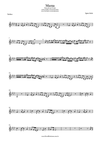 Spice Girls Mama score for Violin