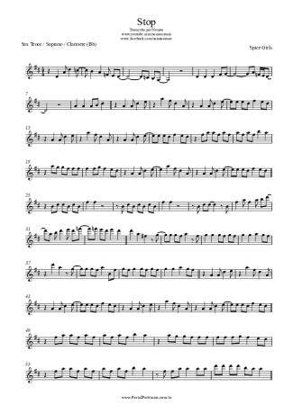 Spice Girls Stop score for Tenor Saxophone Soprano (Bb)
