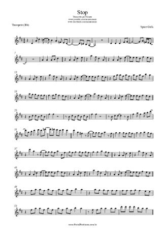 Spice Girls Stop score for Trumpet