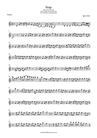 Spice Girls Stop score for Violin