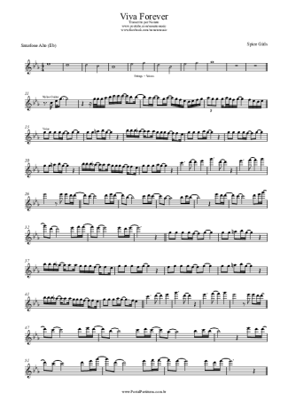 Spice Girls Viva Forever score for Alto Saxophone
