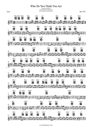 Spice Girls Who Do You Think You Are score for Acoustic Guitar