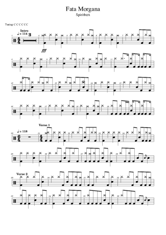 Spiritbox Fata Morgana score for Drums