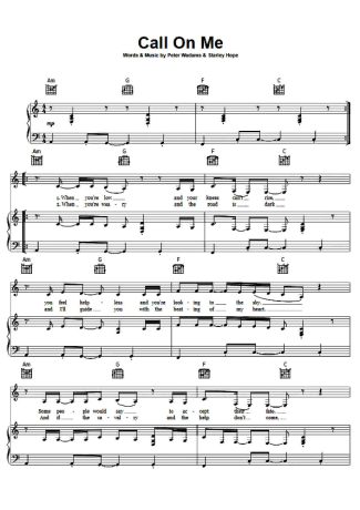 Starley Call On Me score for Piano