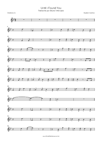 Stephen Sanchez Until I Found You score for Clarinet (C)