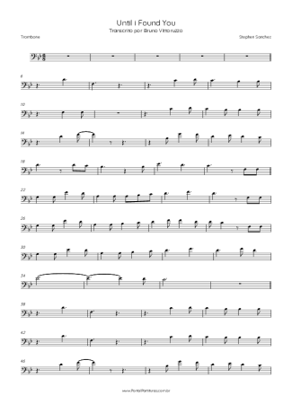 Stephen Sanchez Until I Found You score for Trombone