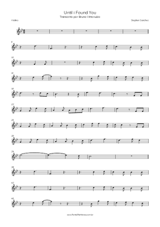 Stephen Sanchez Until I Found You score for Violin