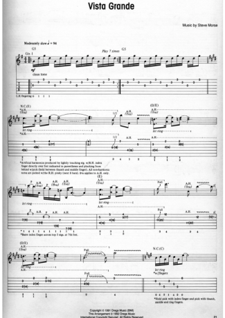Steve Morse Vista Grande score for Guitar