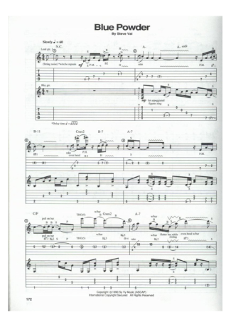 Steve Vai Blue Powder score for Guitar