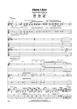 Steve Vai Here I Am score for Guitar