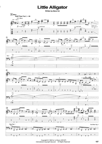 Steve Vai Little Alligator score for Guitar